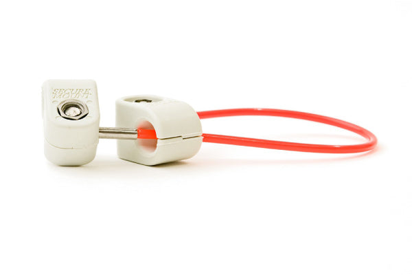 Cable Mgmt 6" Red Cable Tether w/key, Pack of 12